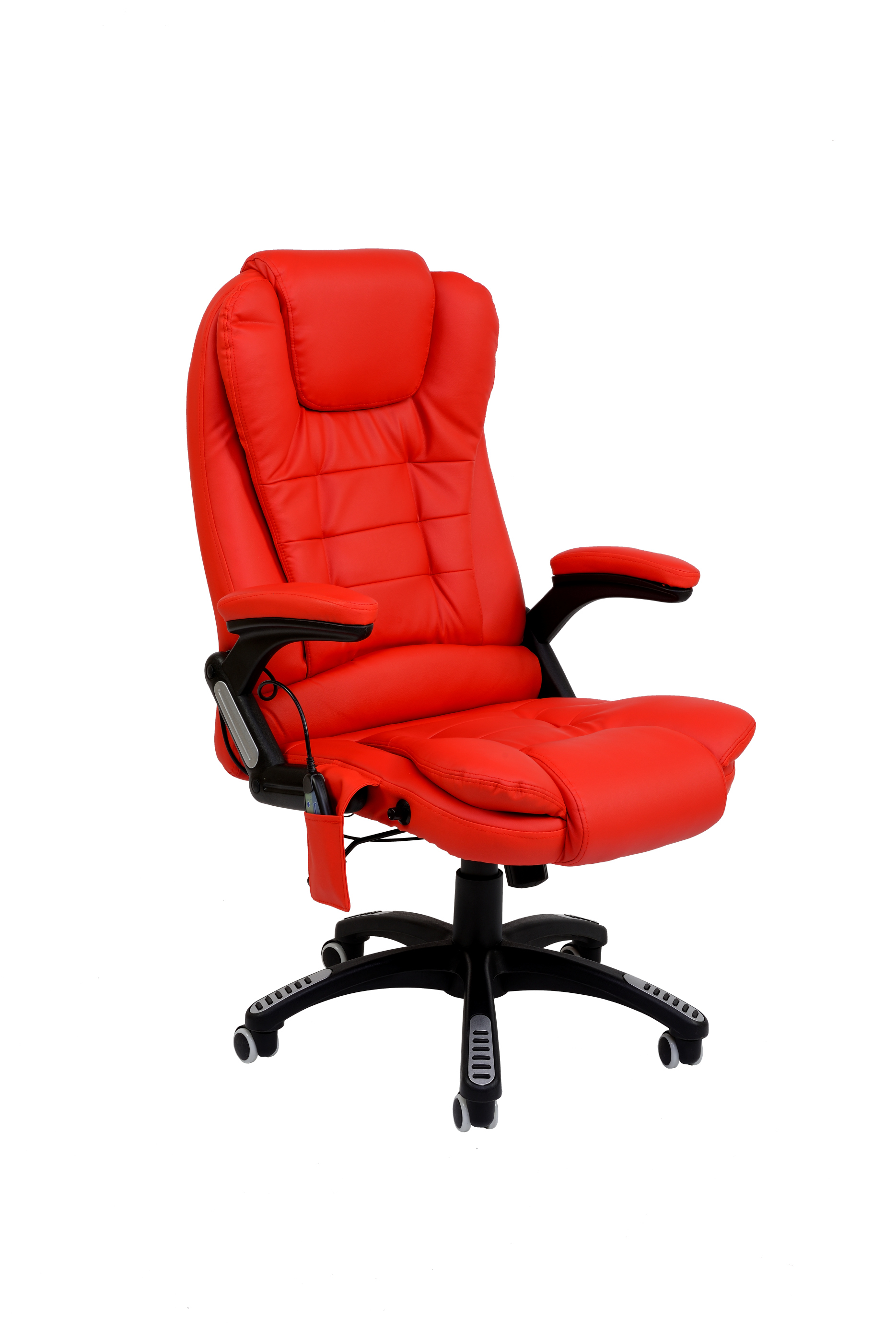 Fauteuil De Bureau Cuir Rouge Massant Et Chauffant Ebay